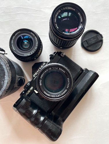 Pentax super 35mm slr - me,